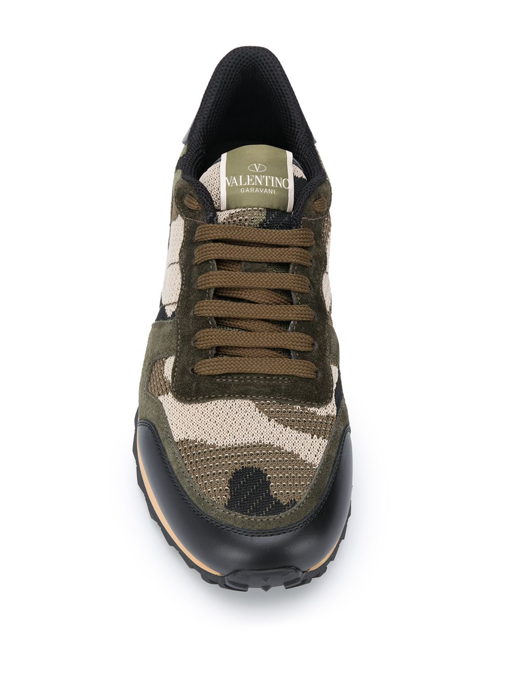 VALENTINO GARAVANI Rockrunner Camo Leather Sneakers