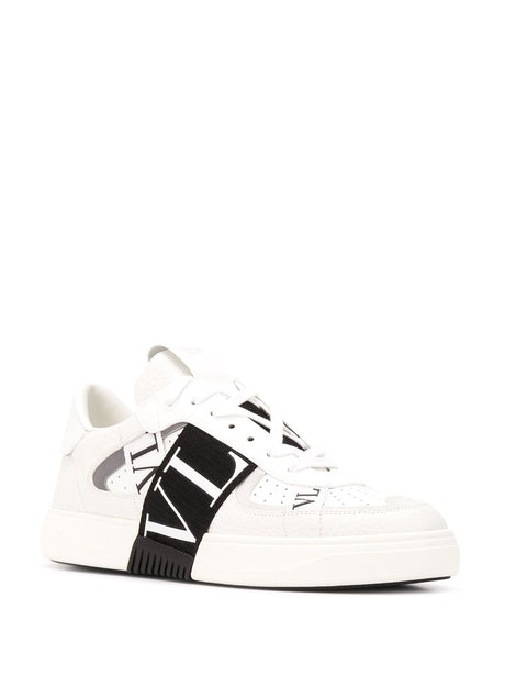 VALENTINO GARAVANI Contemporary White Leather Low-Top Sneakers