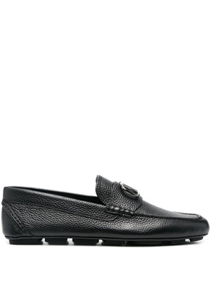 VALENTINO GARAVANI Elegant Black Signature Leather Loafers