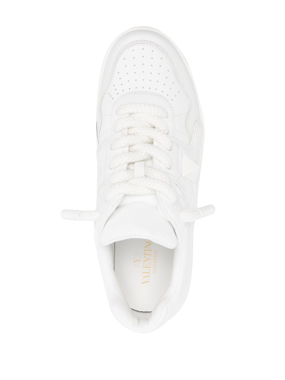 VALENTINO GARAVANI One Stud XL Leather Men's Sneaker in Ivory White