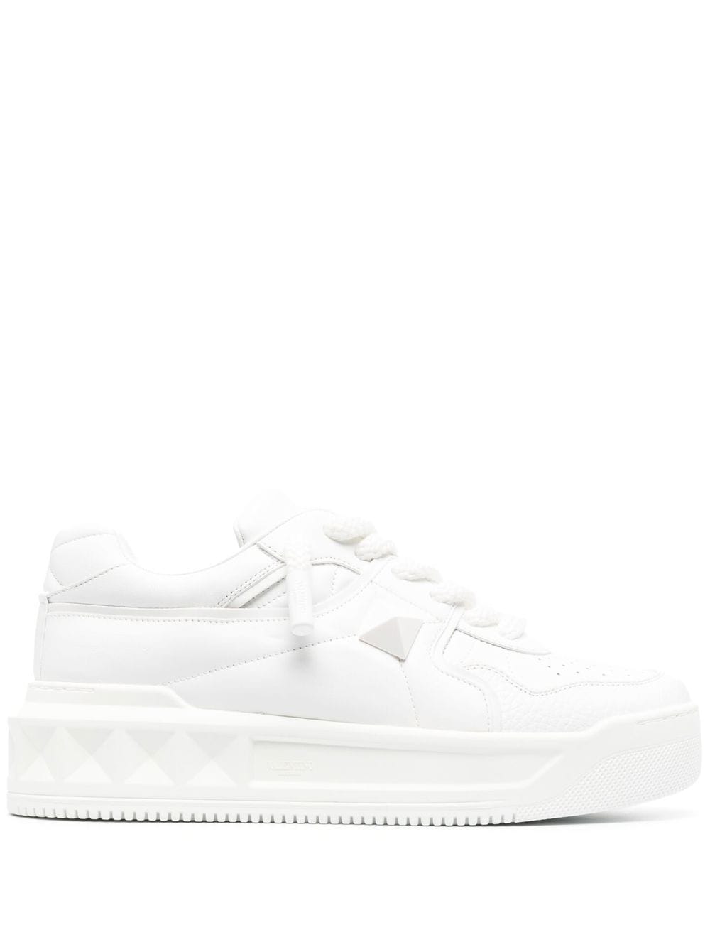 VALENTINO GARAVANI One Stud XL Leather Men's Sneaker in Ivory White