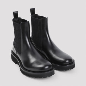 Giày Boots Da Bóng Màu Đen Cổ Ngắn, Đế Cao Su 3cm