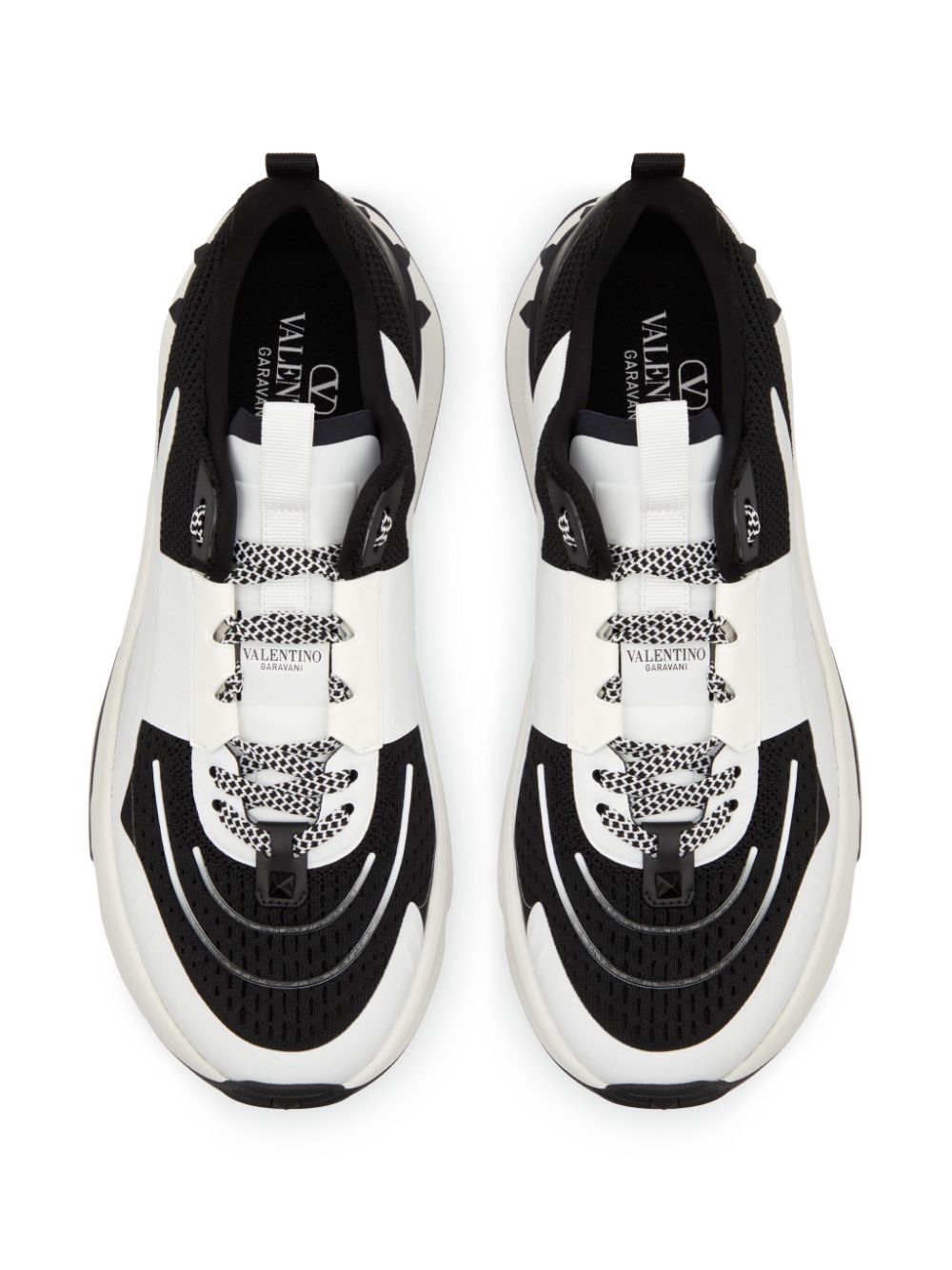 VALENTINO GARAVANI TRUE ACT Leather Contrast Sneakers