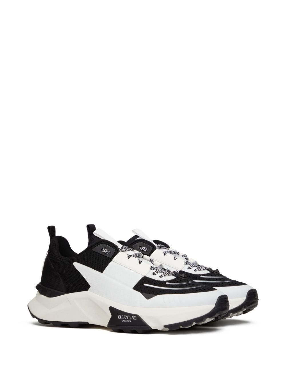 VALENTINO GARAVANI TRUE ACT Leather Contrast Sneakers