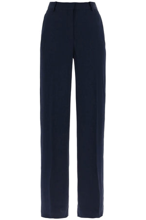 STELLA MCCARTNEY Stylish Blu Pleated Palazzo Pants for Women | Sustainable Crepe Fabric | SS24 Collection