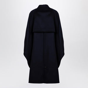 STELLA MCCARTNEY Elegant Double-Breasted Ink Blue Wool Trench Jacket