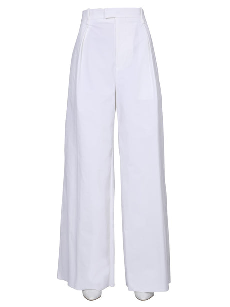 BOTTEGA VENETA Wide Trousers with Front Zip and Hook Closure - Women