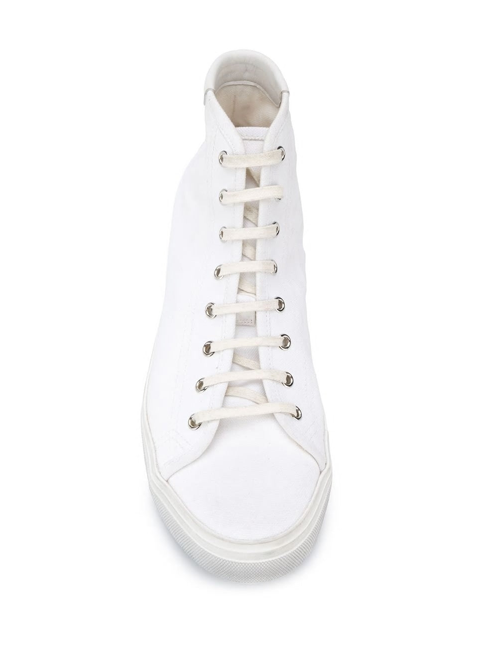 SAINT LAURENT Men's White Optic Low Top Sneakers for SS21