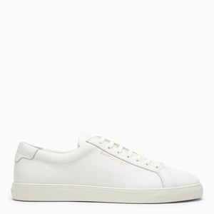 SAINT LAURENT White Leather Trainers for Men - SS24 Collection