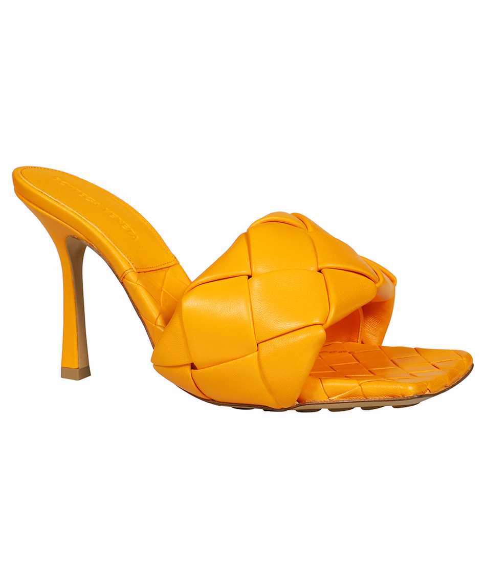 BOTTEGA VENETA Orange Intrecciato Leather Lido Flat for Women