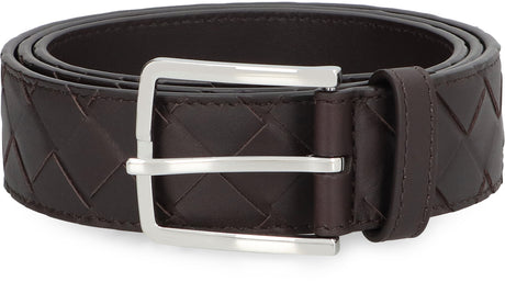 BOTTEGA VENETA Woven Leather Belt for Men - FW24 Collection