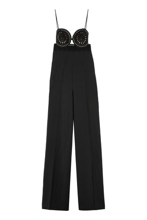 STELLA MCCARTNEY Black Wide-Leg Pants Jumpsuit for Women - SS23 Collection