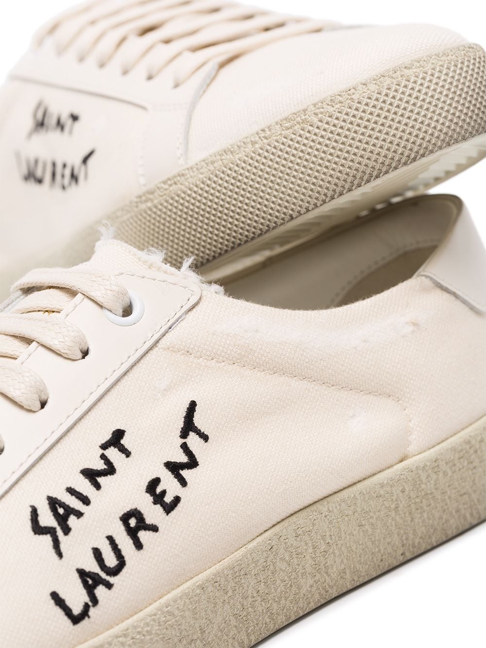 SAINT LAURENT Classic Canvas Court Sneakers