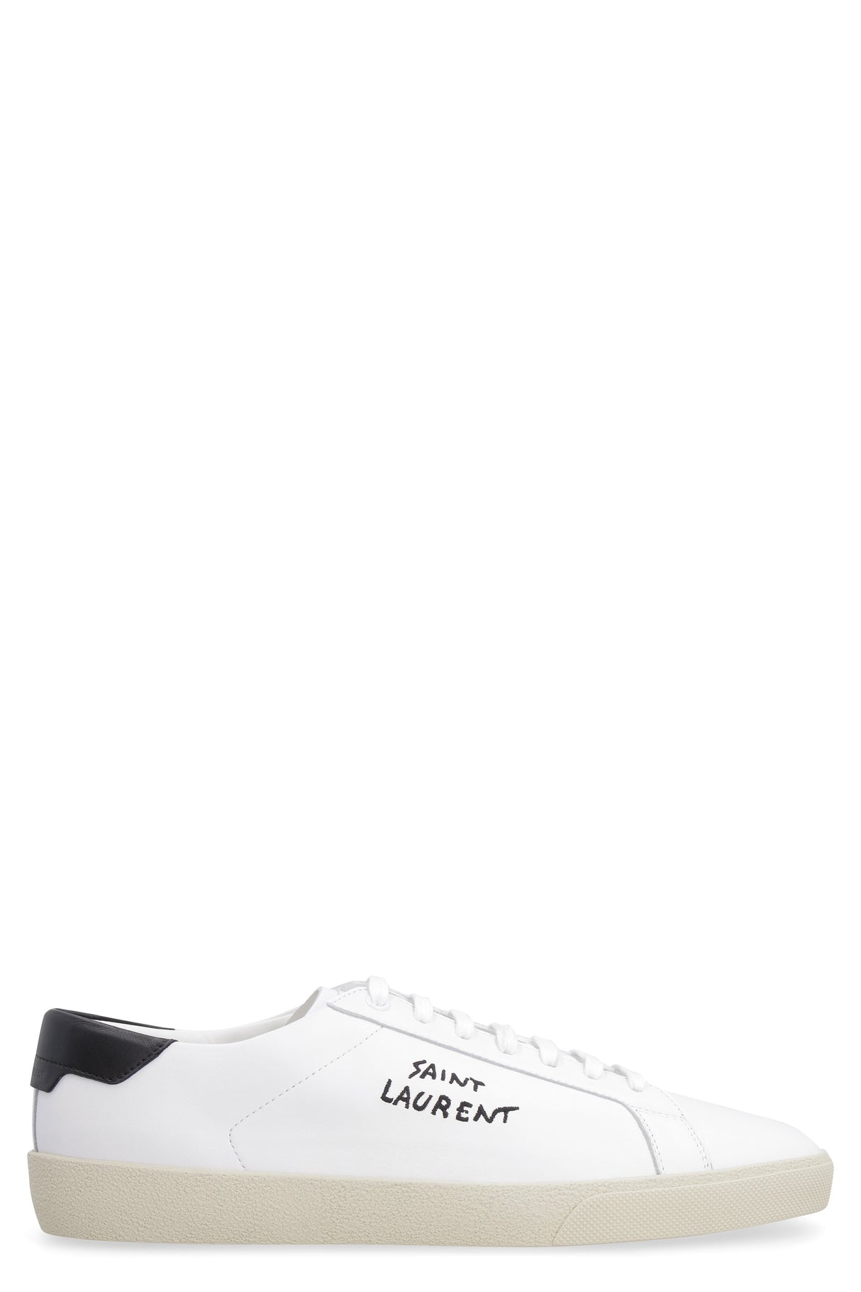 SAINT LAURENT Men's White Leather Sneakers for FW22