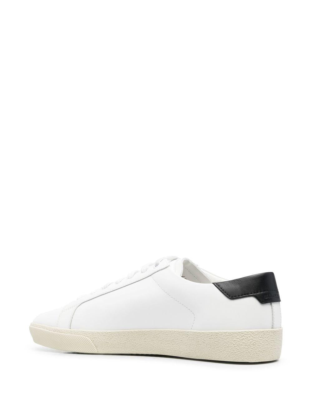 SAINT LAURENT Men's White Low-Top Sneakers