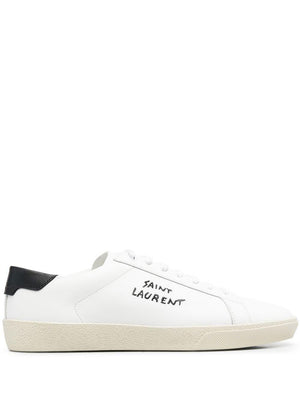 SAINT LAURENT Men's White Low-Top Sneakers