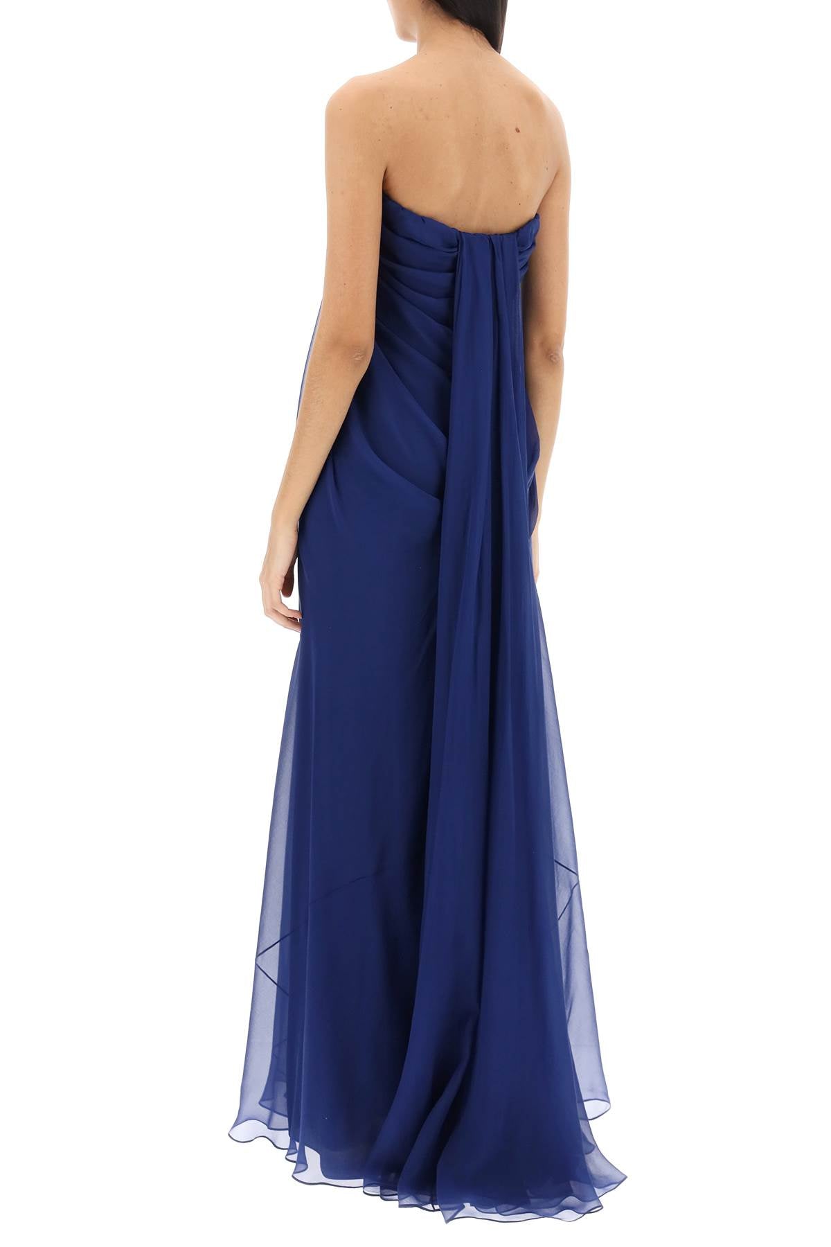 ALEXANDER MCQUEEN Strapless Silk Dress