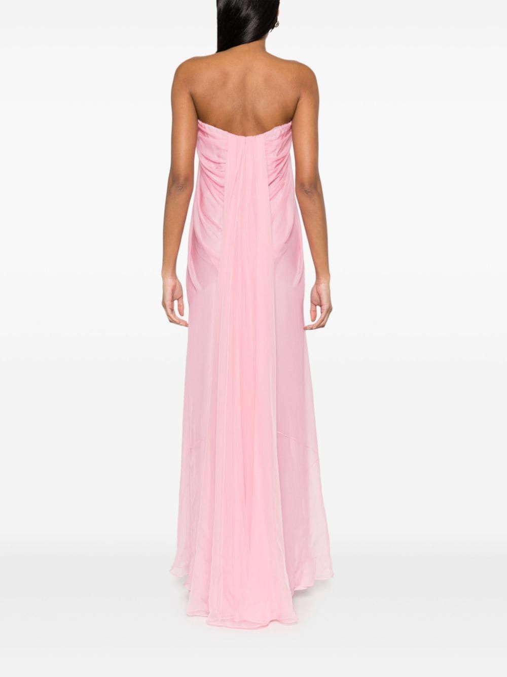 ALEXANDER MCQUEEN Strapless Silk Dress