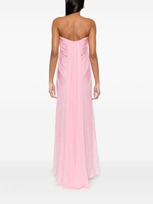 ALEXANDER MCQUEEN Strapless Silk Dress