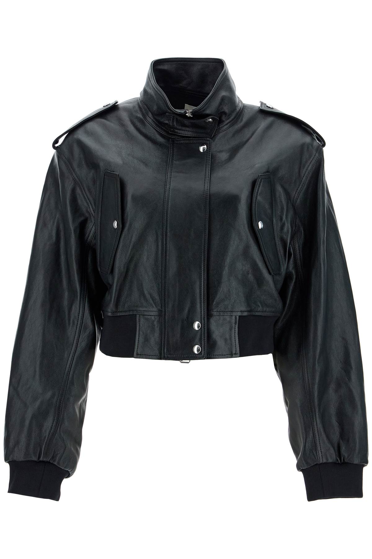 KHAITE  KEMBER BLACK LEATHER JACKET