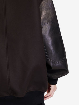 KHAITE Chic Spencer Bomber Jacket with Lambskin Sleeves