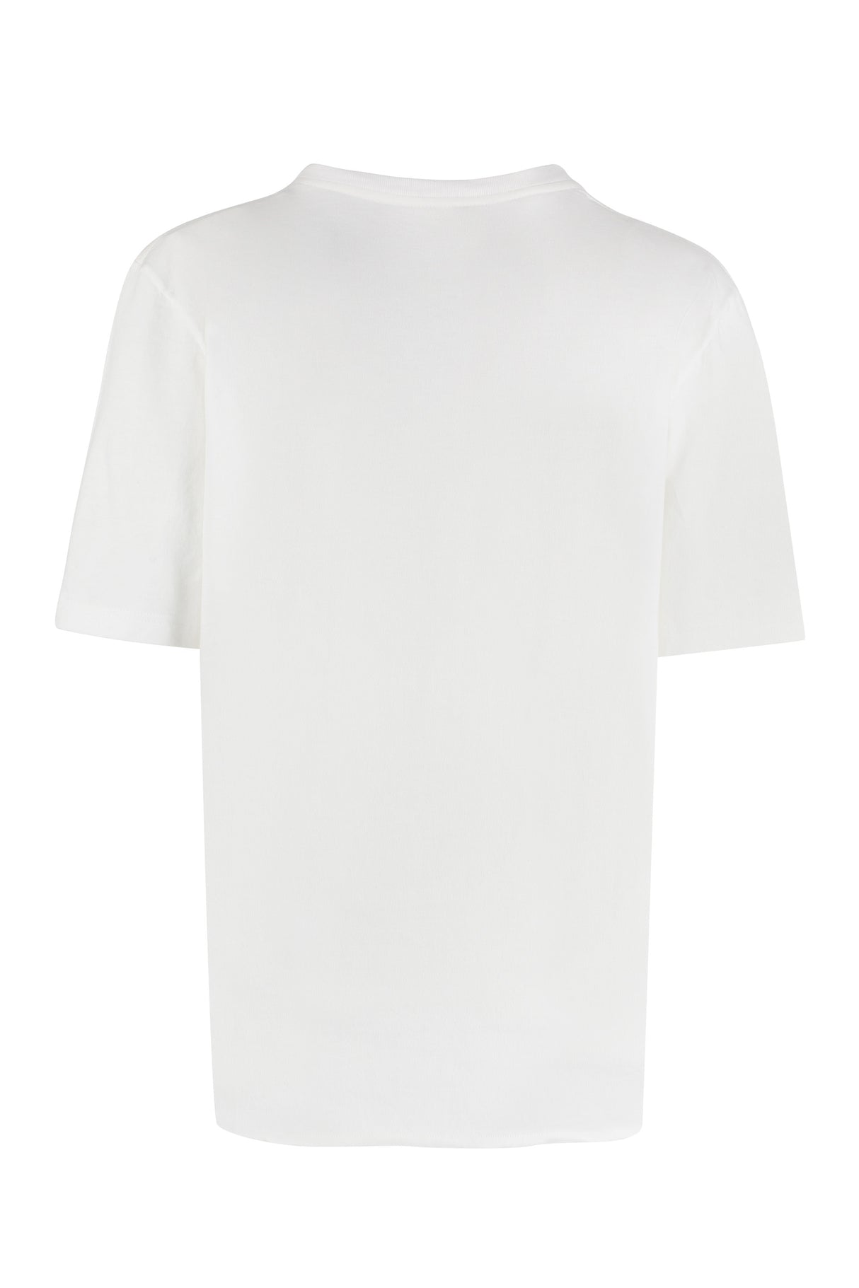 SAINT LAURENT White Heart Logo Print T-Shirt for Women