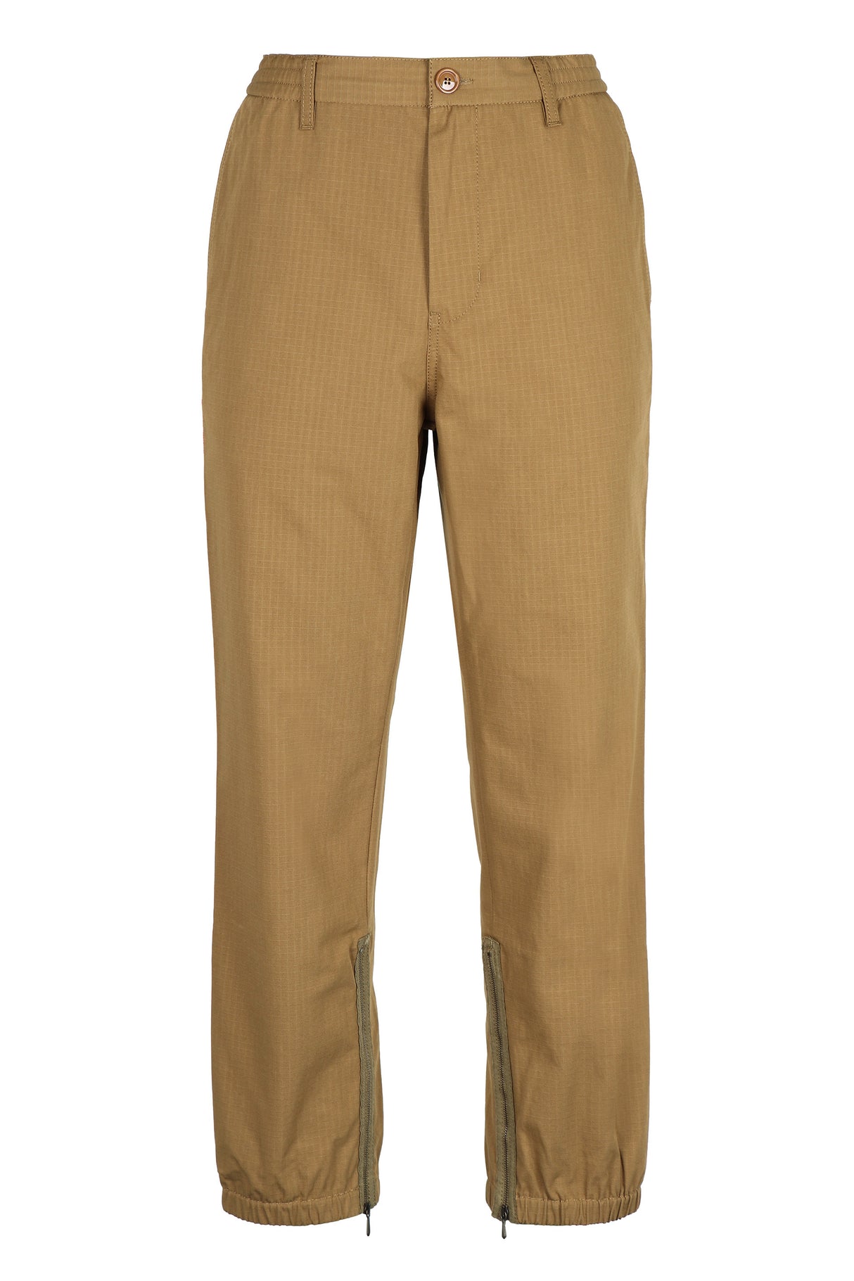 GUCCI Men's Striped Cotton Trousers with Elastic and Zippered Ankles