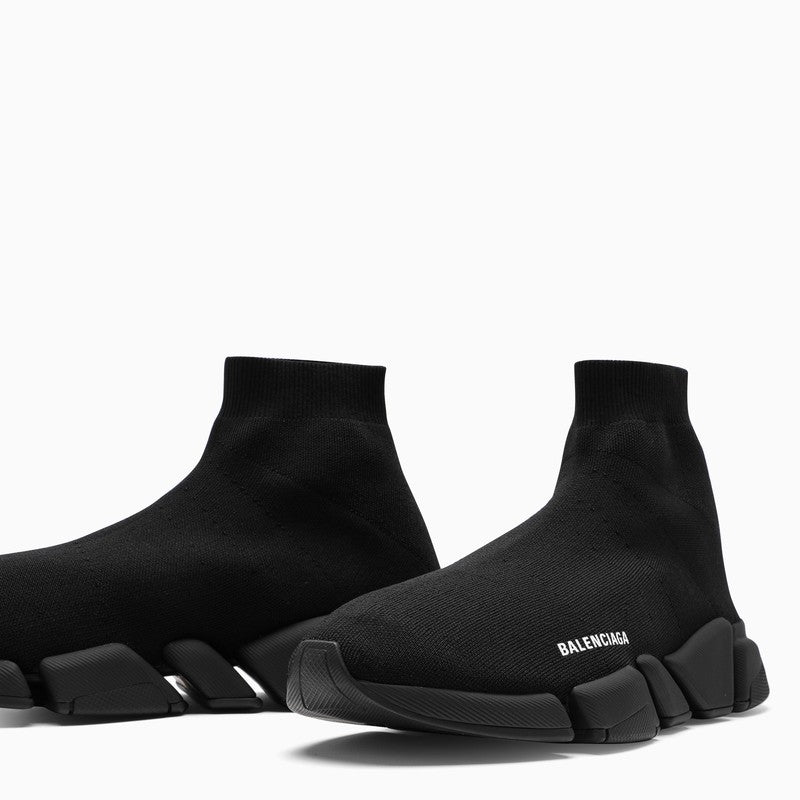 BALENCIAGA Men's Speed 2.0 Canvas and Leather Sneakers - Black