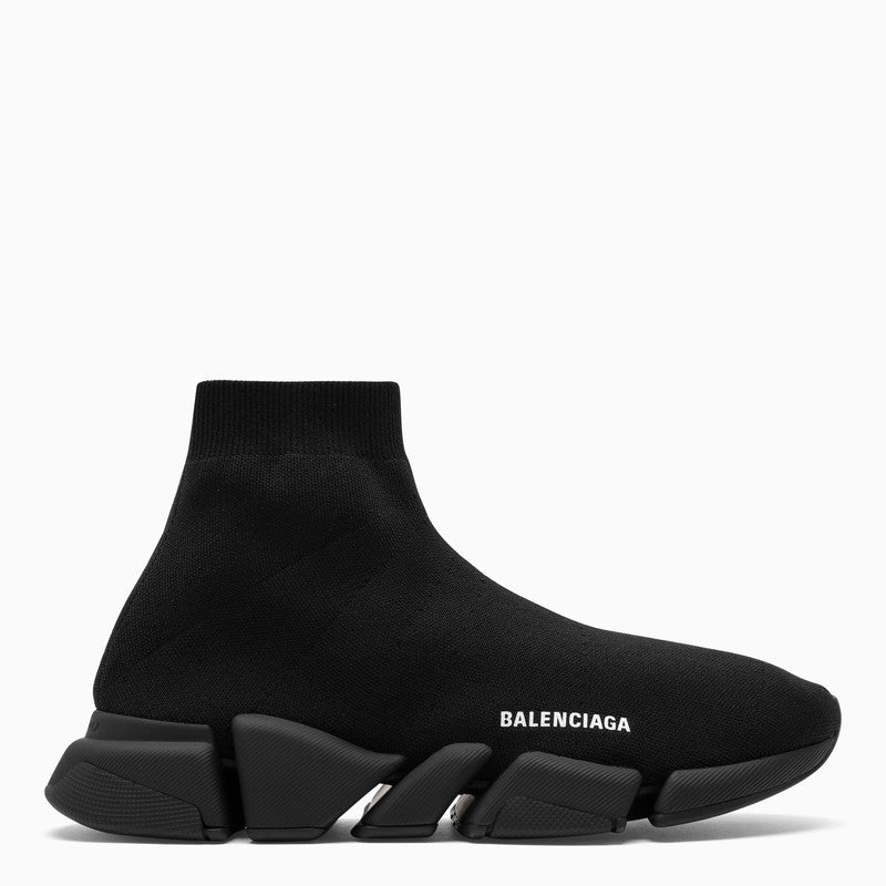 BALENCIAGA Men's Speed 2.0 Canvas and Leather Sneakers - Black