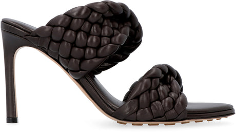 BOTTEGA VENETA Giày Sandals Nữ Gót Nhọn Thanh Tinh Với Đôi Gót Bảy Màu Da Dê