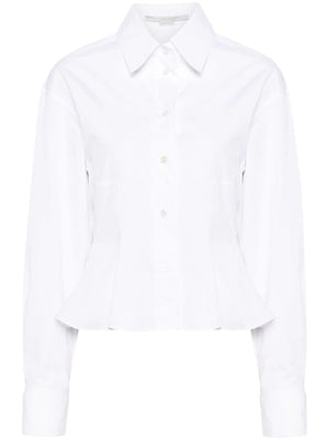 STELLA MCCARTNEY White Ruffled Cotton Poplin Shirt for Women