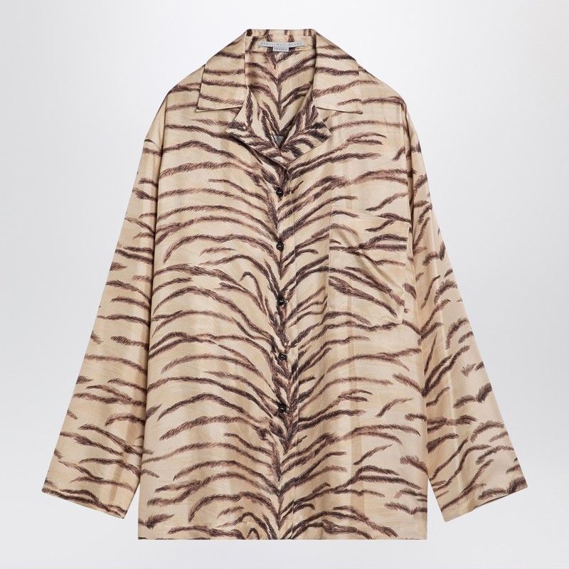 STELLA MCCARTNEY Elegant Silk Tiger Print Shirt