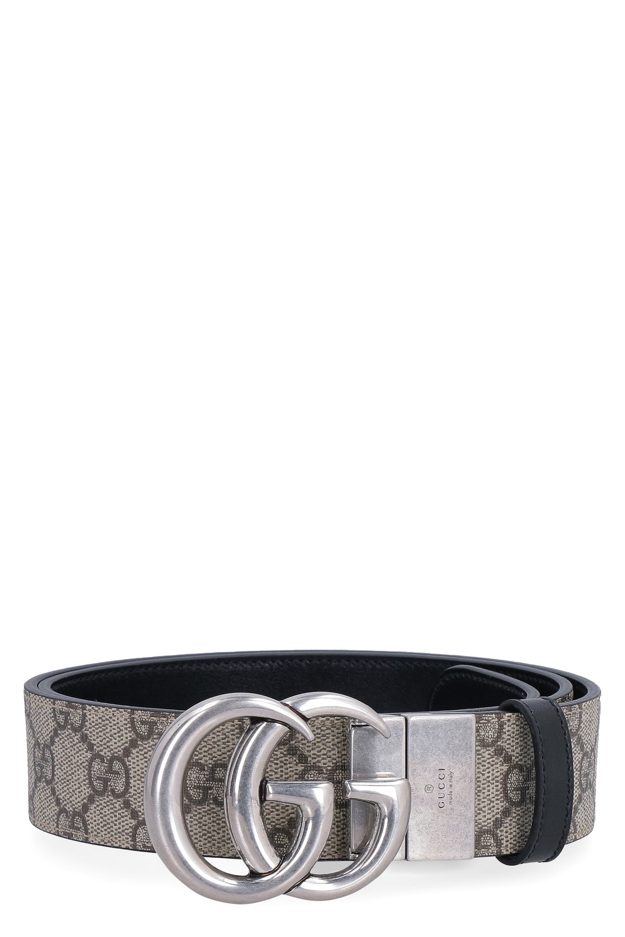 GUCCI Reversible GG Supreme Canvas and Leather Belt - 3.7cm Height