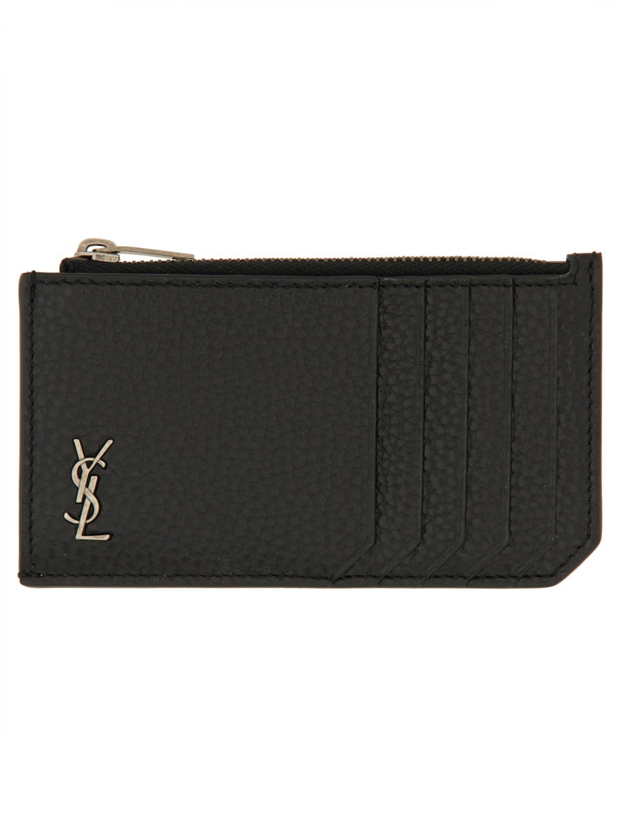 SAINT LAURENT Calfskin Mini Card Holder