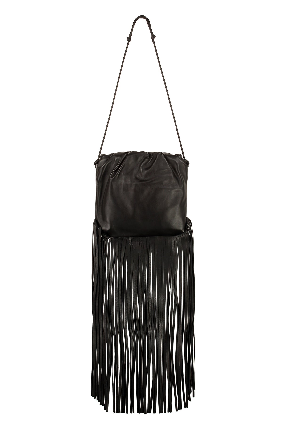 BOTTEGA VENETA Fringed Leather Shoulder Handbag - Fall/Winter 2024 Collection