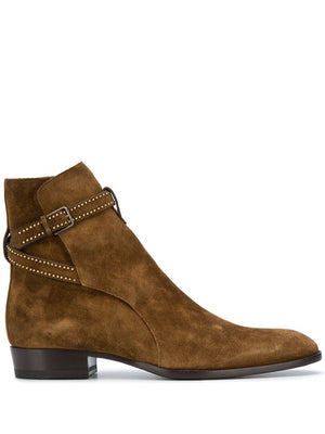 SAINT LAURENT Stylish Men's Leather Boots in Trendy Color for 2024