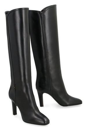 SAINT LAURENT Sleek Black Leather Boots for Women