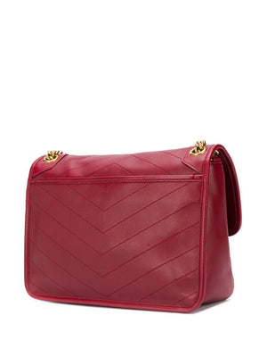 SAINT LAURENT Red Calfskin Shoulder Handbag for Women