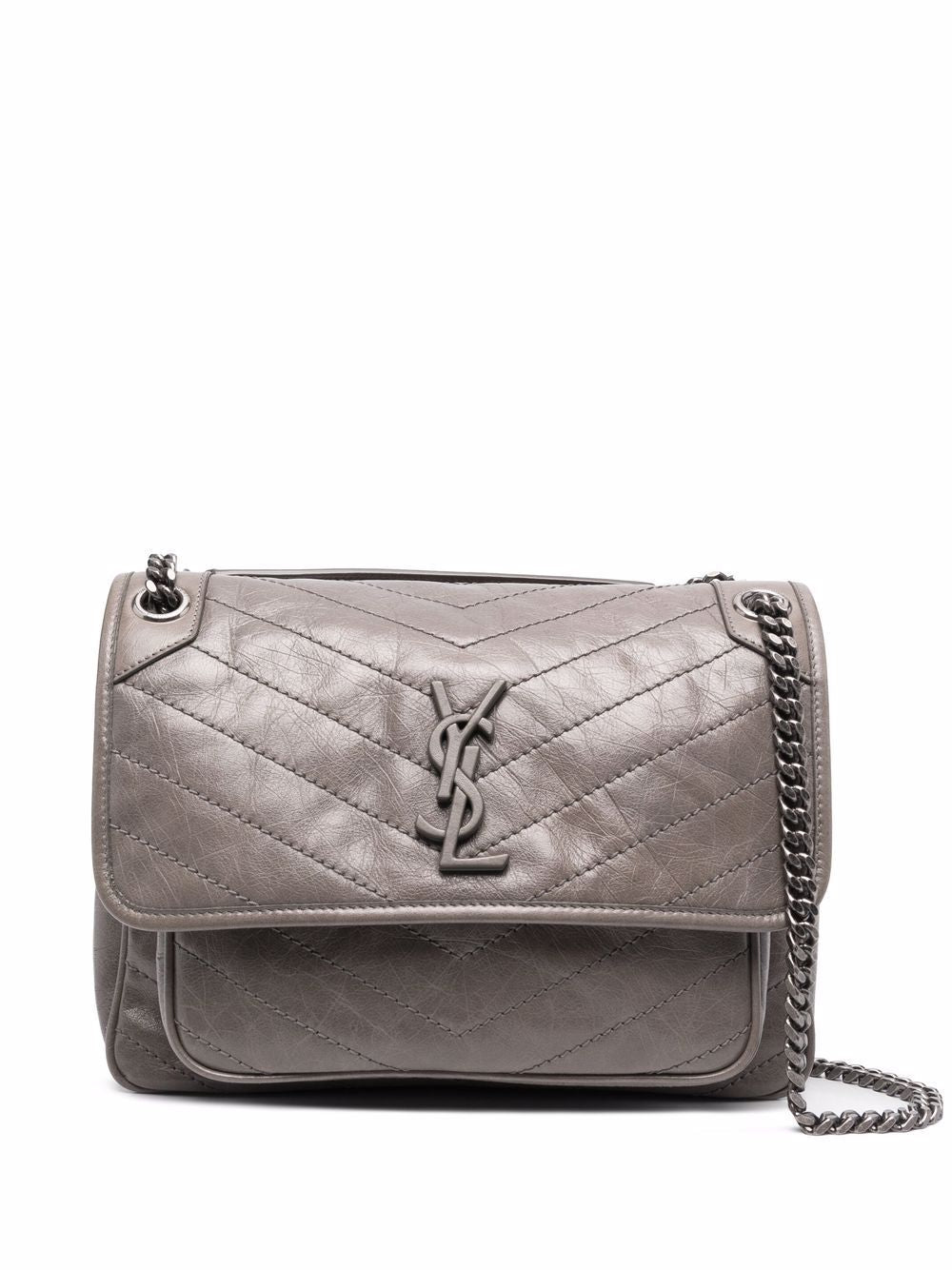 SAINT LAURENT Mini Leather Flap Bag