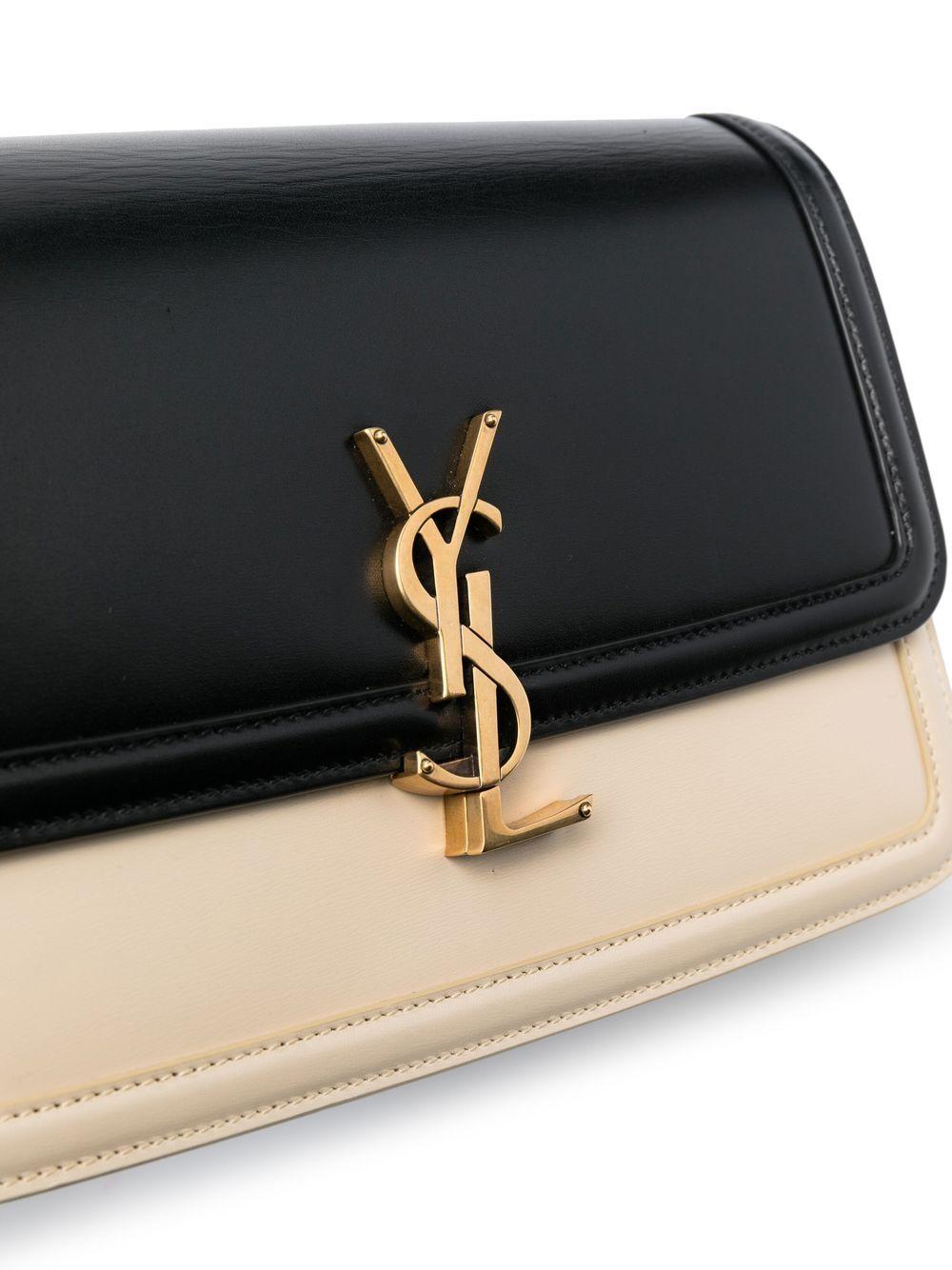 SAINT LAURENT Mini Logo Plaque Shoulder Handbag