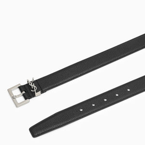 SAINT LAURENT Cassandre Belt with Square Buckle - 3 cm Height