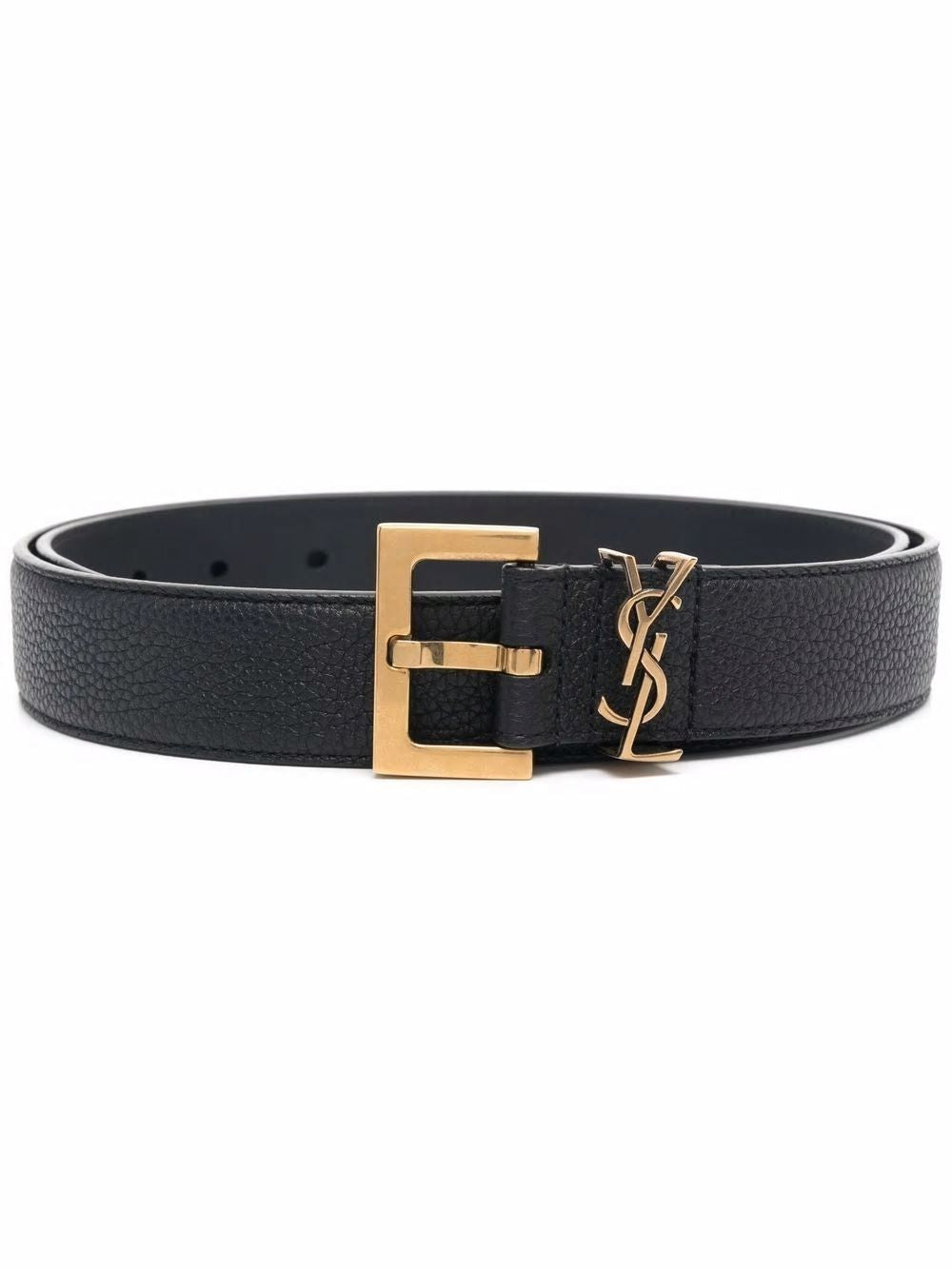 SAINT LAURENT CASSANDRE BELT WITH SQUARE BUCKLE