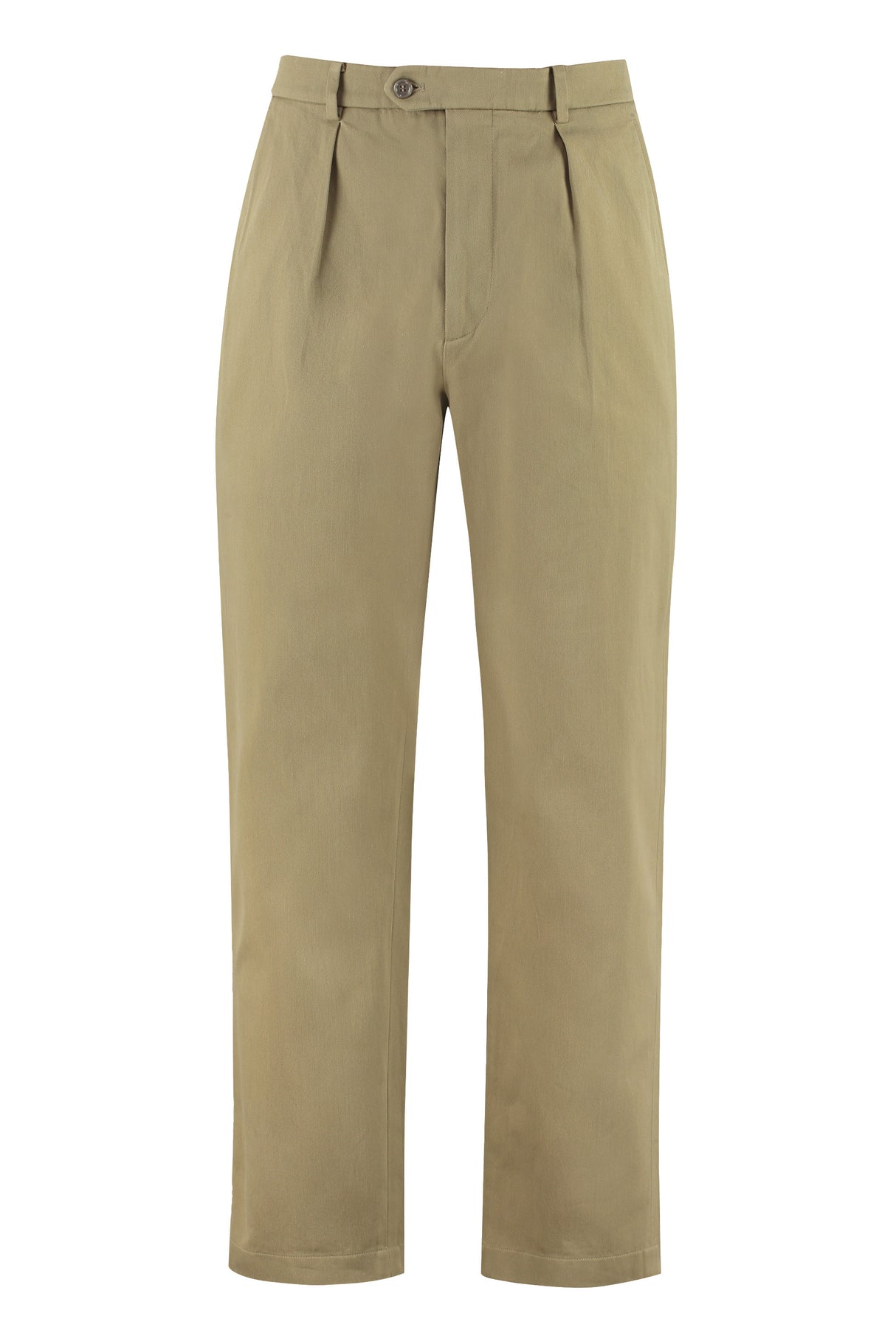 GUCCI Men's Tan Cotton Chino Trousers for SS21