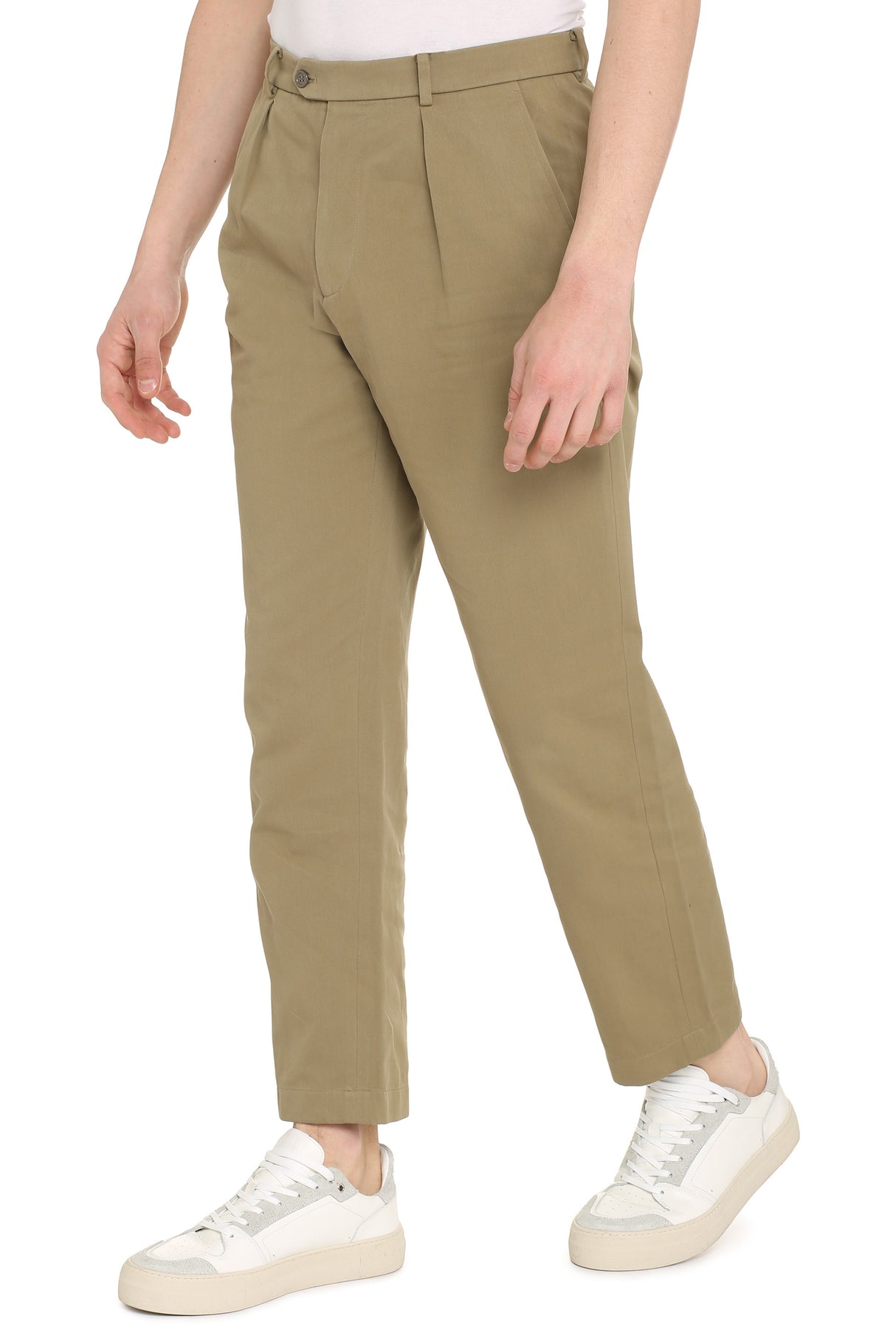 GUCCI Men's Tan Cotton Chino Trousers for SS21