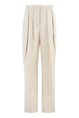 STELLA MCCARTNEY White Stretch Viscose Trousers for Women