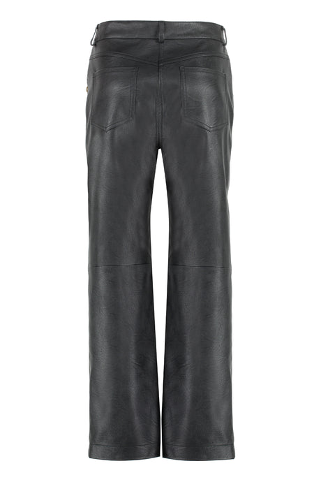 STELLA MCCARTNEY Black Alter Mat Faux Leather Trousers for Women