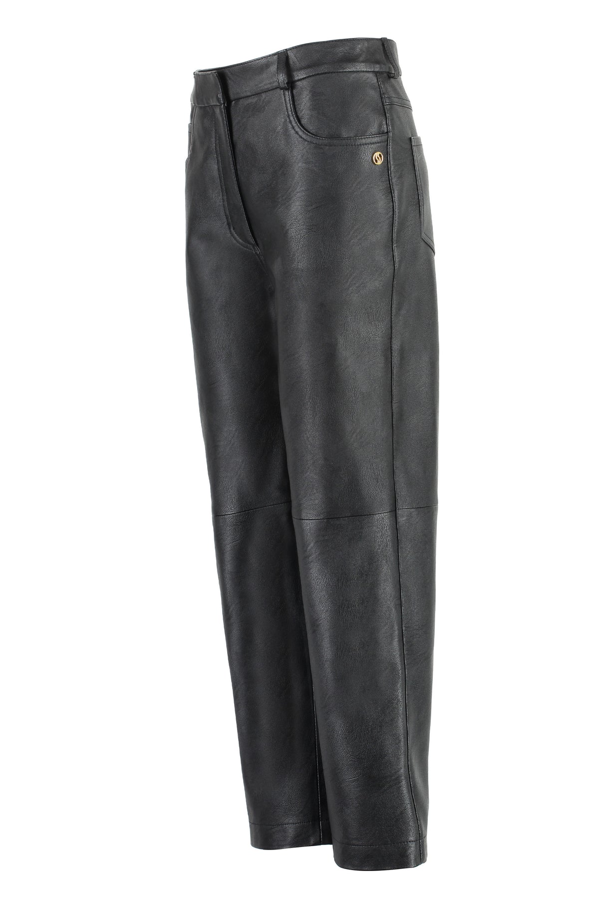 STELLA MCCARTNEY Black Alter Mat Faux Leather Trousers for Women