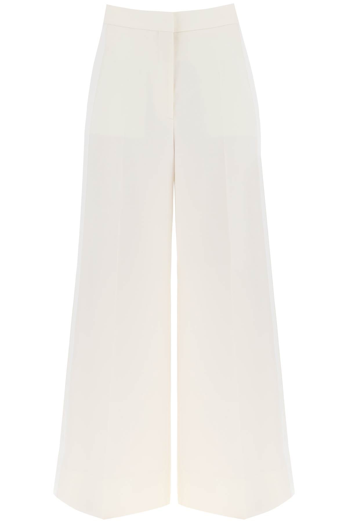 STELLA MCCARTNEY Elegant Ivory Wool Trousers with Cotton Lining