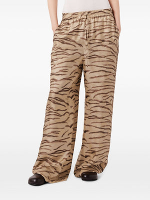 STELLA MCCARTNEY Organic Silk Tiger Print Trousers