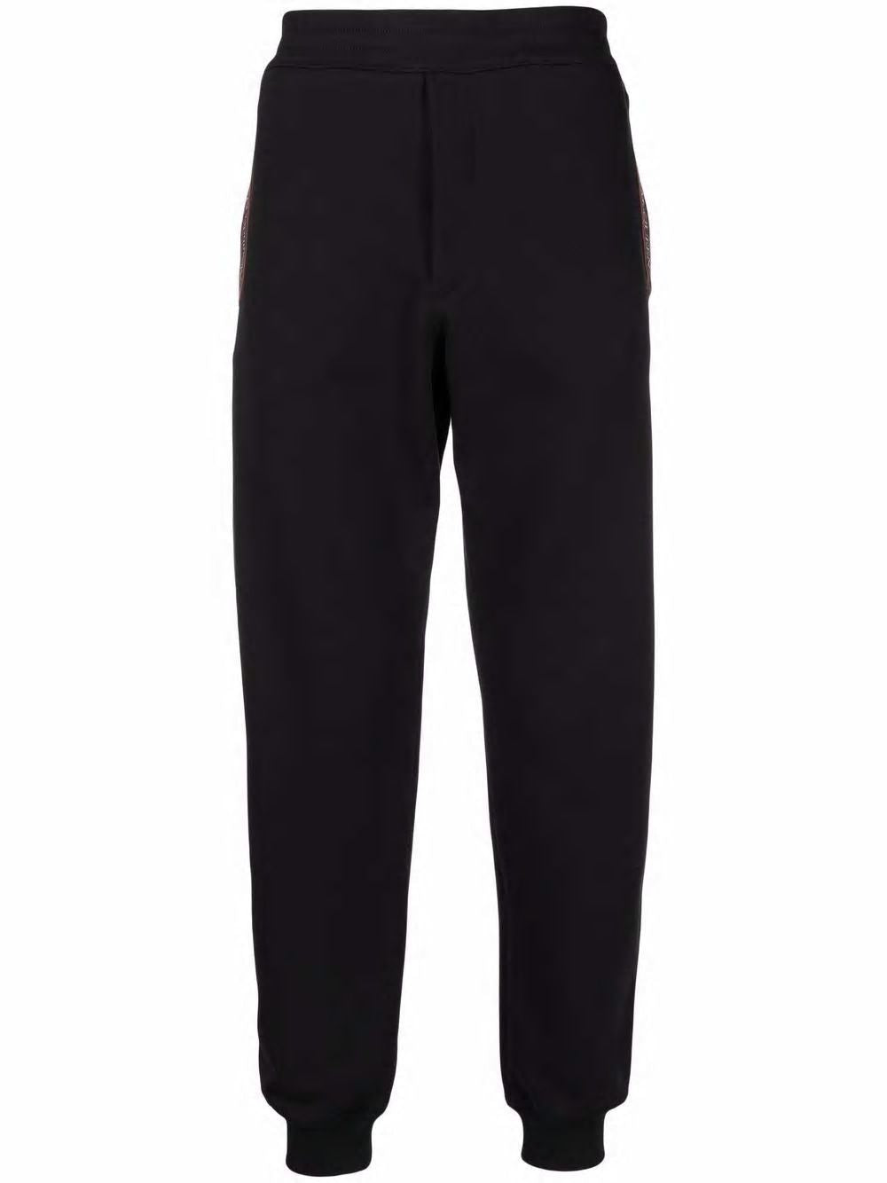 ALEXANDER MCQUEEN Men's Stretch Cotton Track Pants with Elasticized Ankle Cuffs